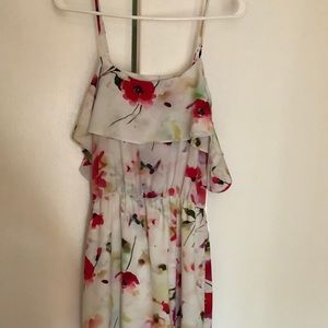 Floral maxi of the shoulder dress
